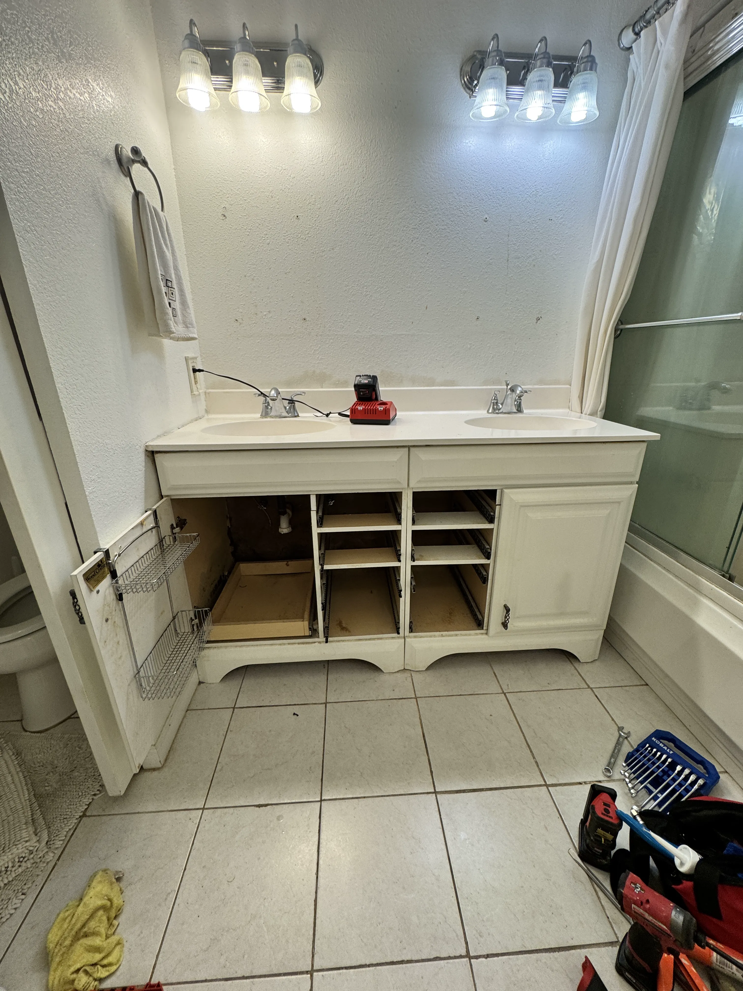 Elegant bathroom renovation - before